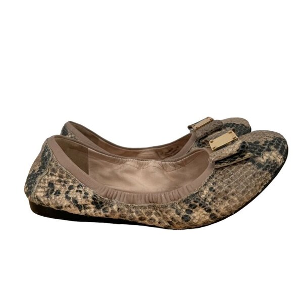 Cole Haan Womens Snakeskin Tali Soft Bow Ballet Flat size 7.5 - Picture 8 of 13
